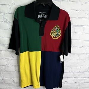 Universal Studios Harry Potter Block Color Polo Shirt Small NWT